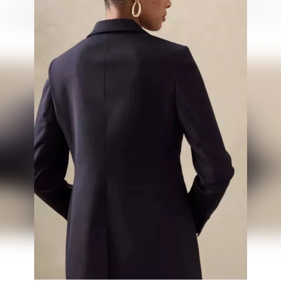 NWOT BANANA REPUBLIC SIENA NAVY BLUE WOOL BLAZER SIZE 0 Petite #445482 - Picture 3 of 17